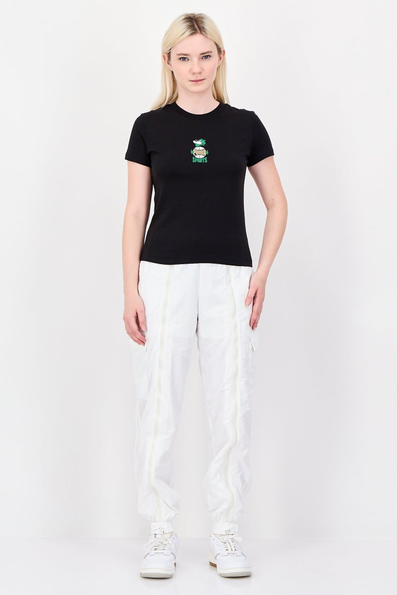 PUMA Women Sportswear Fit Short Sleeve Outdoor T-Shirt, Black - Image 4